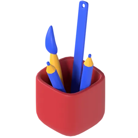 Drawing tools  3D Illustration