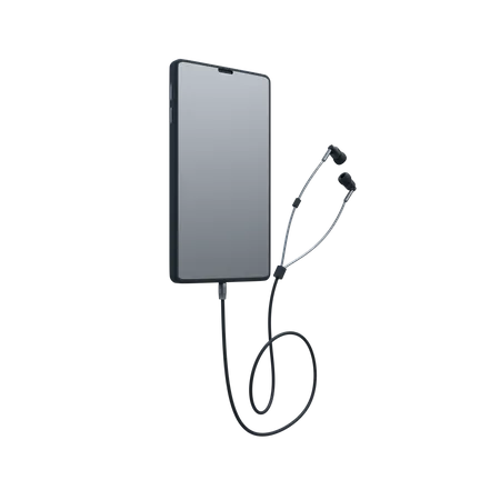 Earphone  3D Illustration