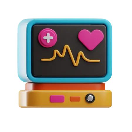 Ecg Machine  3D Icon