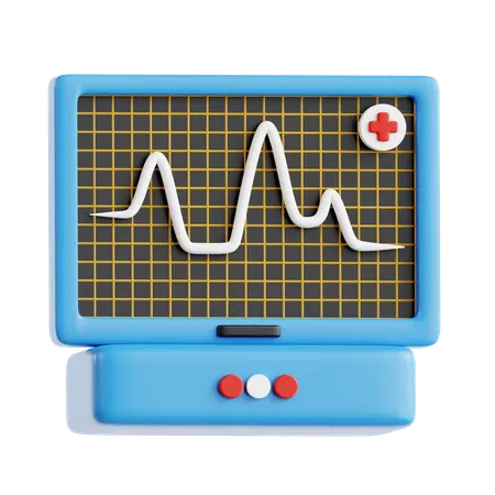 ECG monitor  3D Icon