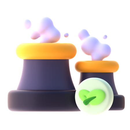 Indústria ecológica  3D Icon
