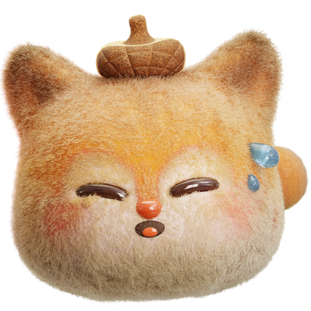 Écureuil embarrassé  3D Icon