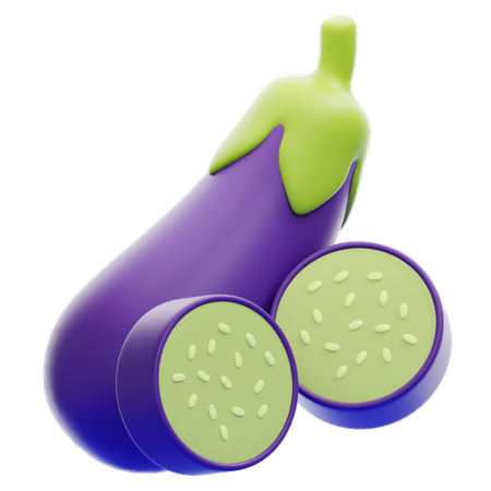 Eggplant  3D Icon