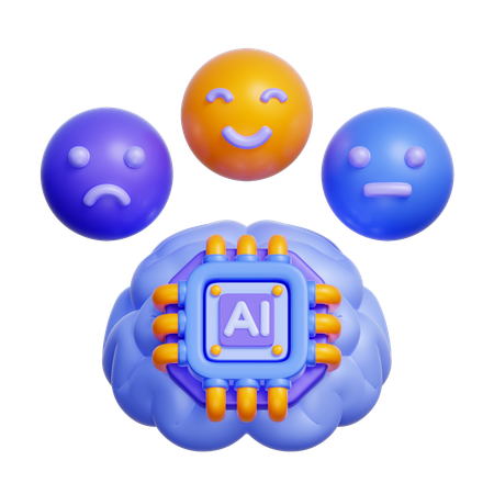 IA com consciência emocional  3D Icon