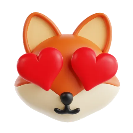 Emoji de cachorro apaixonado  3D Icon