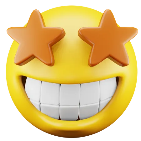 Emoji frappé par une étoile  3D Icon