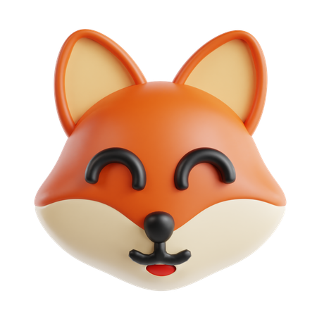 Emoji de raposa feliz  3D Icon