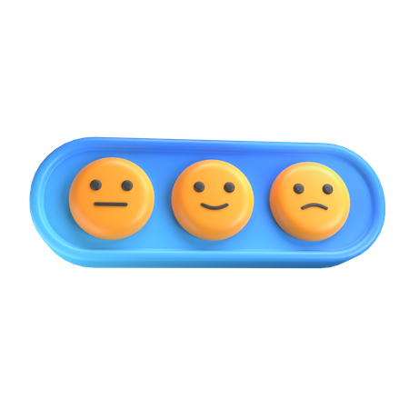 Emoticon Rating  3D Illustration