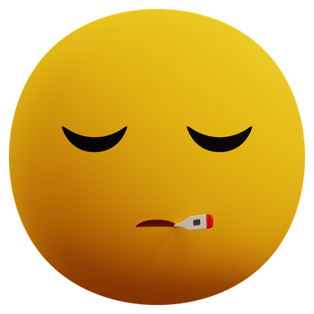 Émoticône malade  3D Icon