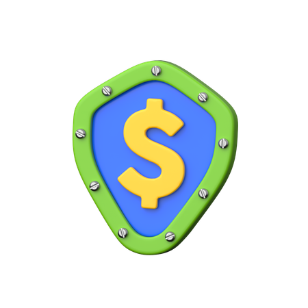 Escudo de proteção de pagamento verificado.  3D Icon