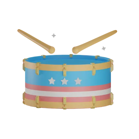 Use o tambor  3D Illustration