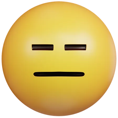 Expressionless Emoji  3D Icon