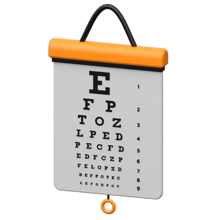 Eye test  3D Icon