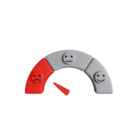 Faible retour de satisfaction  3D Icon