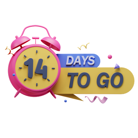 Faltam 14 dias  3D Icon