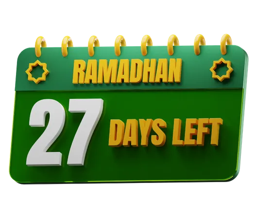 Faltam 27 dias para o Ramadã  3D Icon