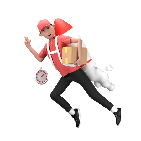 Fast Delivery  3D Illustration