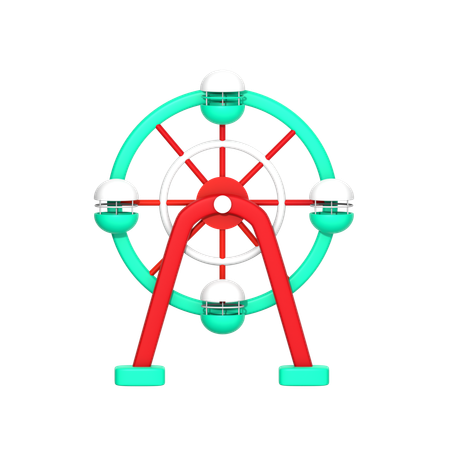 Ferris Wheel  3D Icon