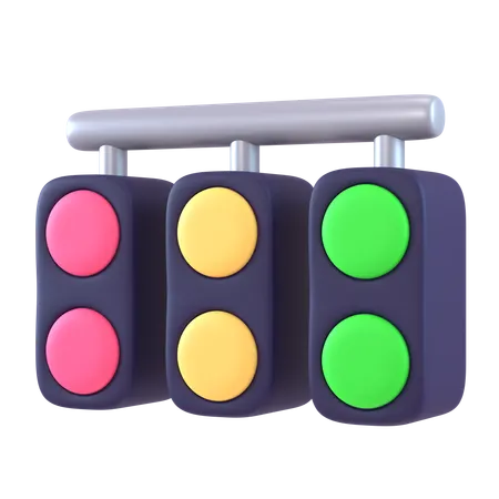 Feu de circulation de course  3D Icon