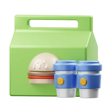 Food Delivery  3D Illustration
