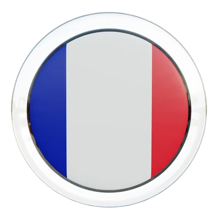 Vidro Bandeira da França  3D Flag