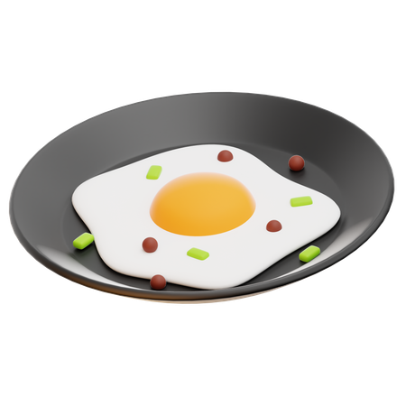 Fried Egg  3D Icon