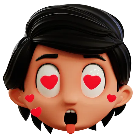 Garçon amoureux emoji  3D Icon