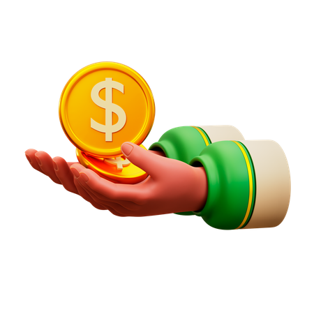 Give Money  3D Illustration