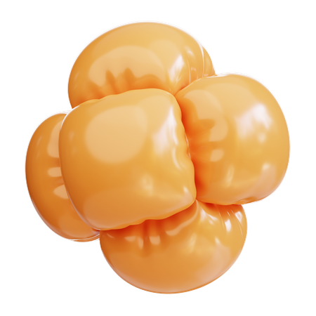 Globo inflable naranja  3D Icon