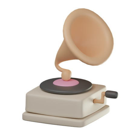 Gramophone  3D Icon