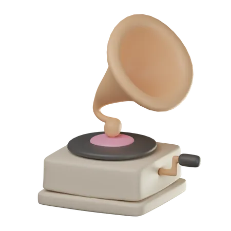Gramophone  3D Icon
