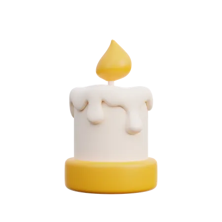Halloween Candle  3D Icon