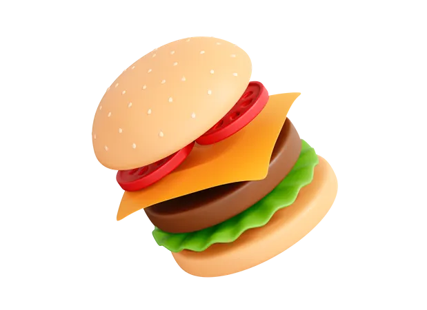 Hambúrguer  3D Icon
