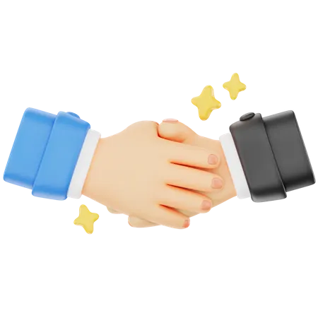 Handshake Agreement Hand Gesture  3D Icon