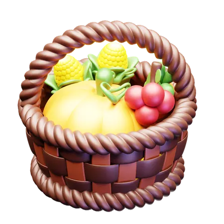 Harvest Basket  3D Icon