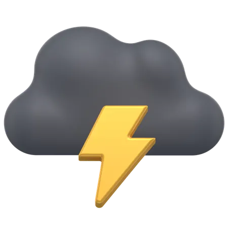 심한 뇌우  3D Icon