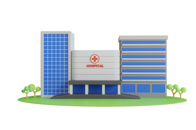 Hospital Building  3D Icon