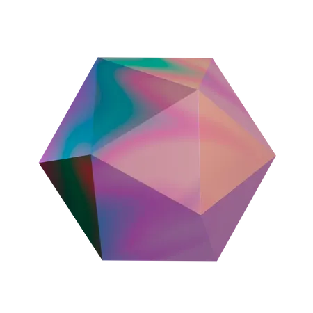 Icosahedron  3D Illustration