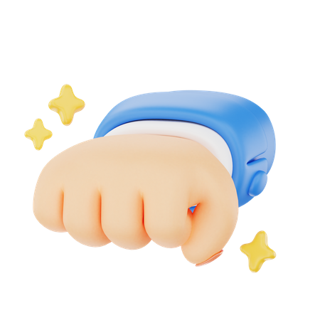 Incoming Fist Hand Gesture  3D Icon