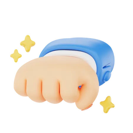 Incoming Fist Hand Gesture  3D Icon