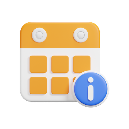 정보 달력  3D Icon