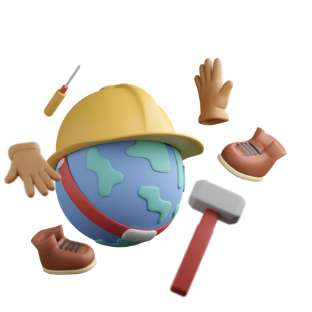 International Safety Day  3D Illustration