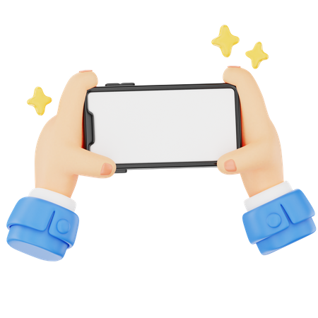 Jogando em gesto de mão de telefone inteligente  3D Icon
