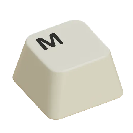 Keycaps M  3D Icon