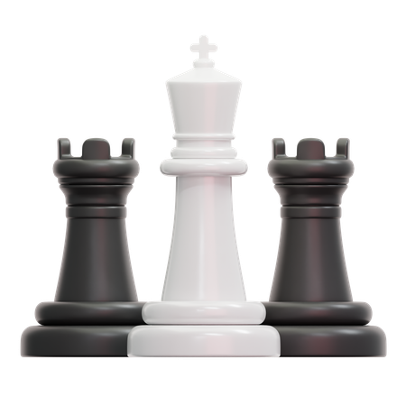 King And Rook Ico  3D Icon