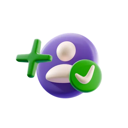 Account erstellt  3D Icon