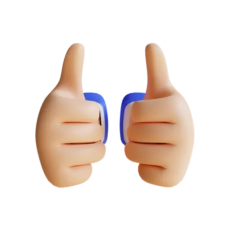 Like Hand Gesture  3D Illustration