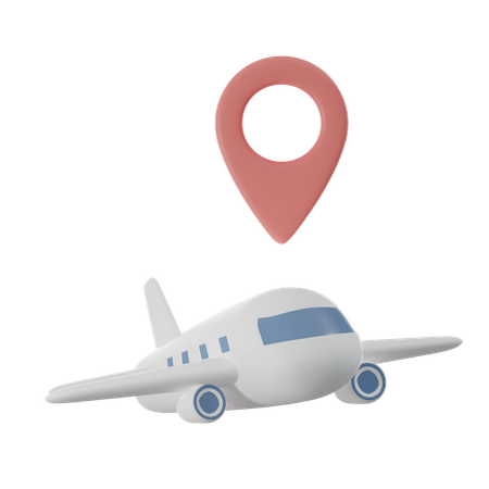 Localização do avião  3D Icon