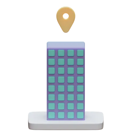Localização do escritório  3D Illustration