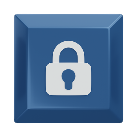 Lock Keyboard Key  3D Icon
